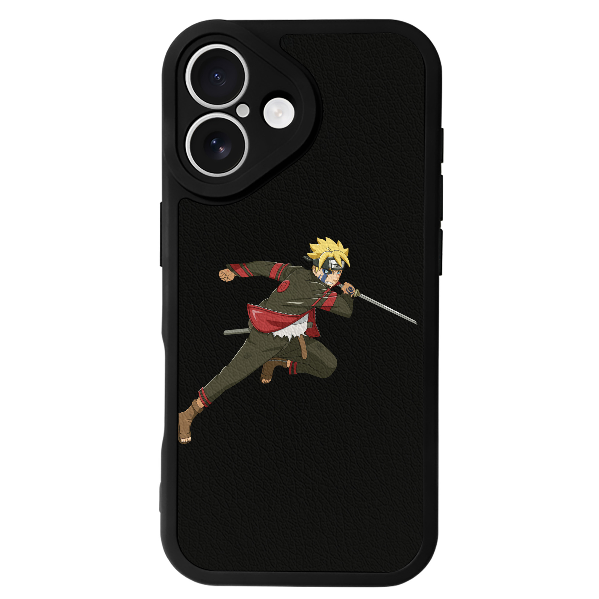 （画像用） NARUTO -ナルト- うずまき ボルト Uzumaki Boruto 【iPhone 16シリーズ対応】シリコンスマホケース（レザー調） 材質：シリコン